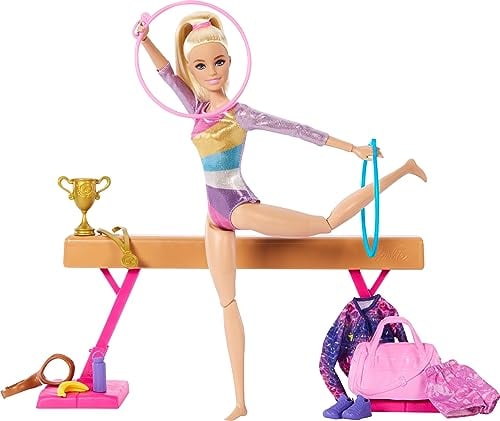 Barbie Gymnastics Playset with Doll & Accessories