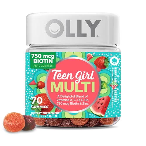 Olly Teen Girl Multi Gummy, Skin & Immune Support, 70 Count