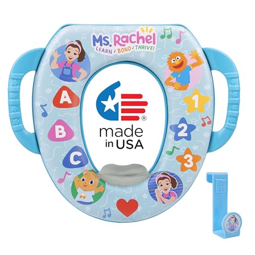 Ms. Rachel Soft Potty Seat with Handles and Storage Hook