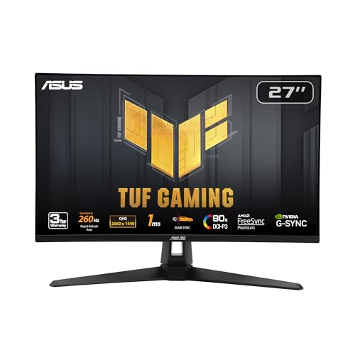 ASUS TUF 27” QHD Gaming Monitor, 260Hz, Fast IPS