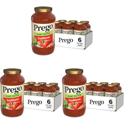 Prego Plant Protein Pasta Sauce, 24 Oz (18 Jars)