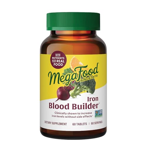 MegaFood Blood Builder Iron Supplement, Vegan, 60 Tablets
