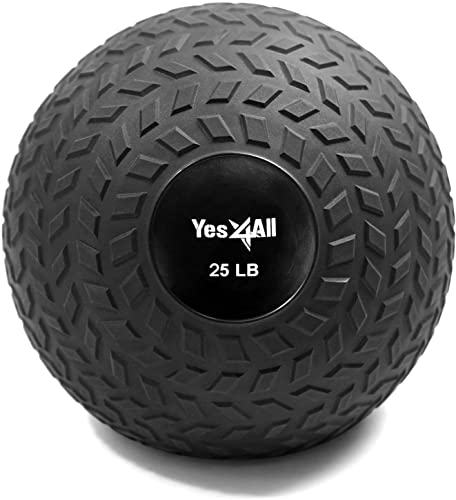 Yes4All 25 lb Slam Ball – Durable, Gripped Fitness Equipment