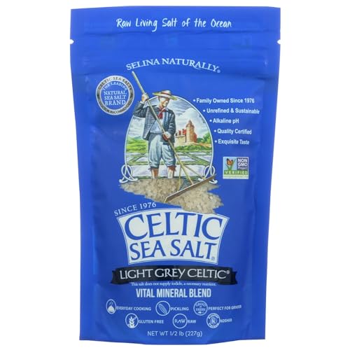 Celtic Sea Salt, Light Grey, 8 OZ Pouch