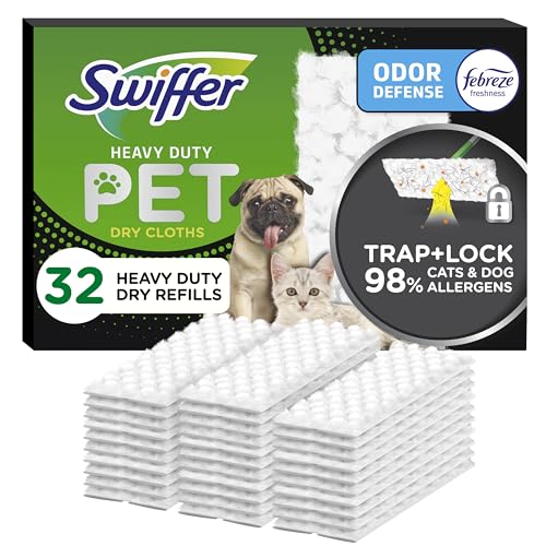 Swiffer Pet Sweeper Cloths, Febreze Fresh, 32 Pack