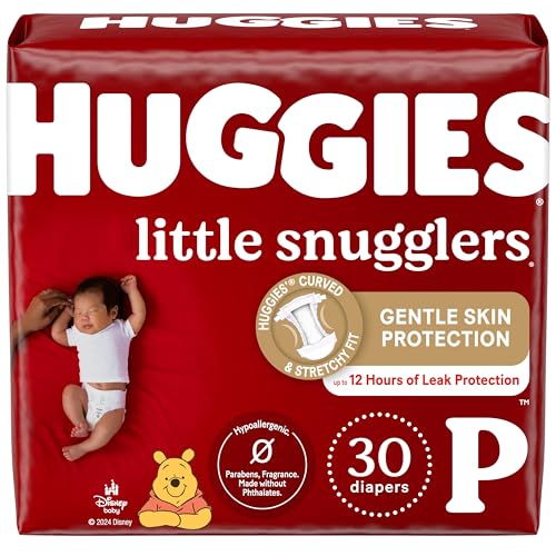 Huggies Little Snugglers Preemie Diapers, 30 Count