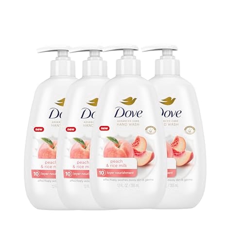 Dove Advanced Care Peach & Rice Milk Hand Wash 4-Pack