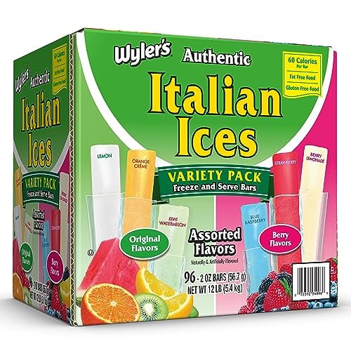 Wyler’s Italian Ice Assorted Flavors, 96 Fat Free Bars