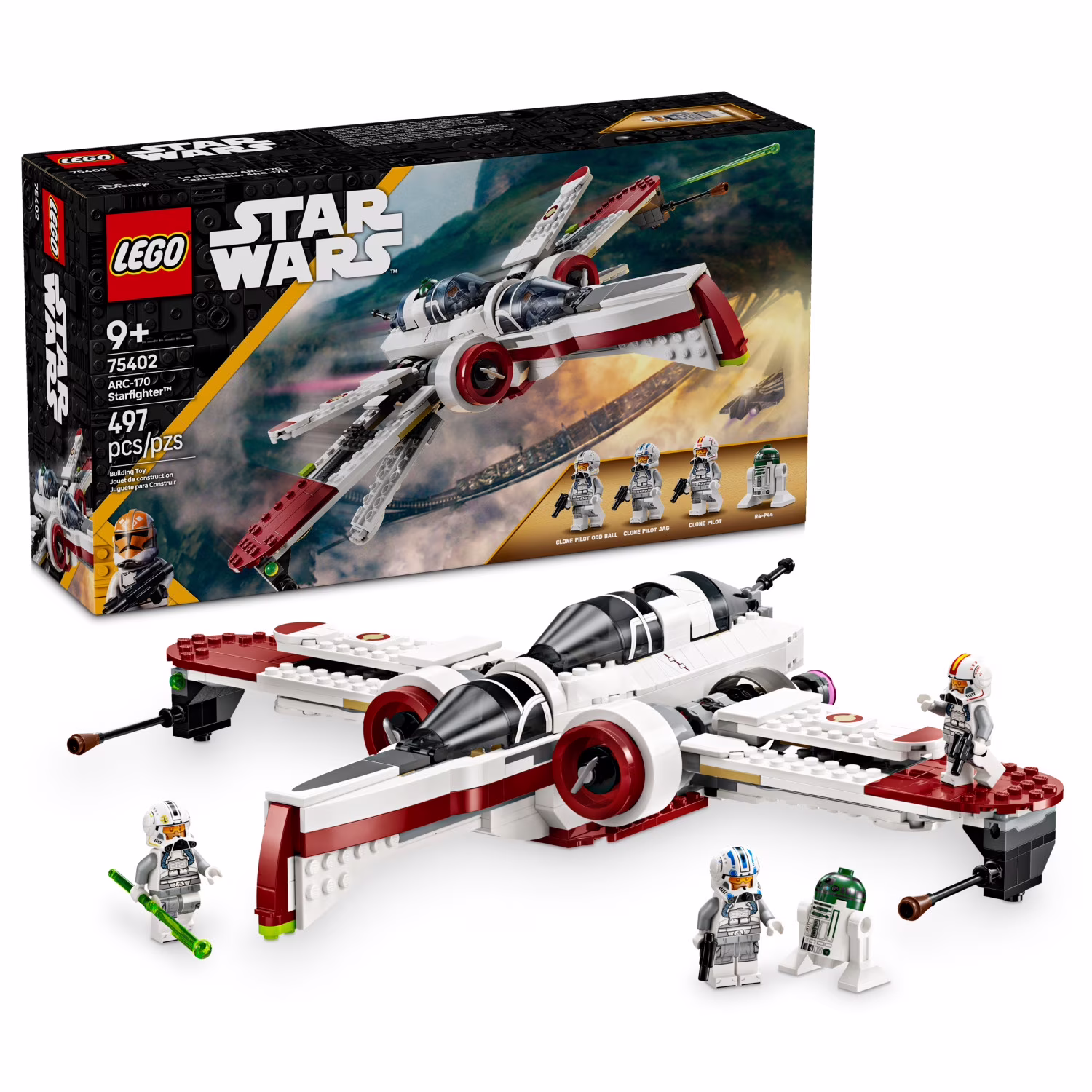 LEGO Star Wars Revenge of the Sith ARC170 Starfighter Spaceship Building Toy  Kids Star Wars Toy for Boys and Girls