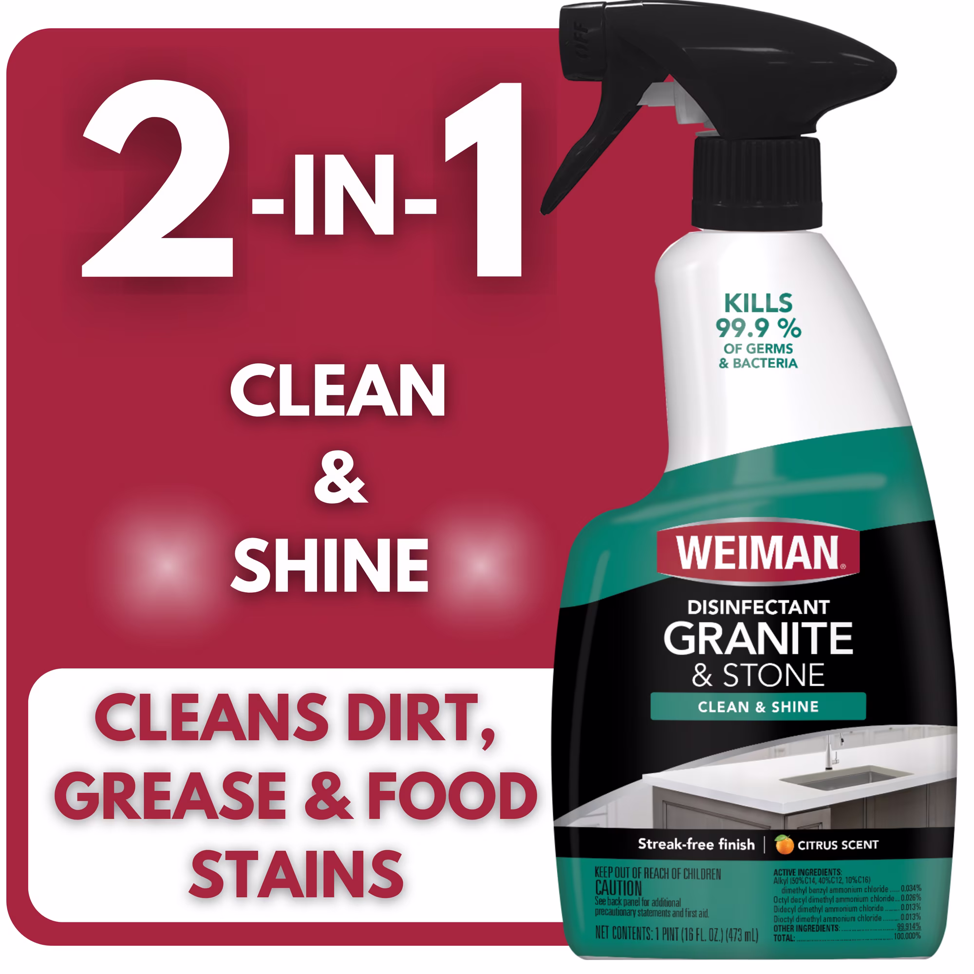 Weiman Granite Cleaner & Polish 16 Ounce