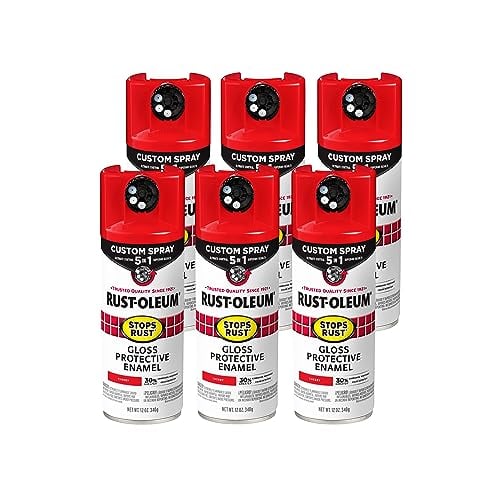 Rust-Oleum 5-in-1 Gloss Cherry Spray Paint, 12 oz, 6 Pack