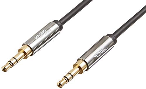 Amazon Basics 2-Pack 3.5mm Aux Cable, 4ft, Black