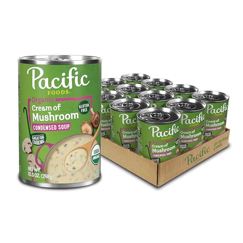 Pacific Foods Organic Cream of Mushroom Soup, 10.5 oz, 12-Pack