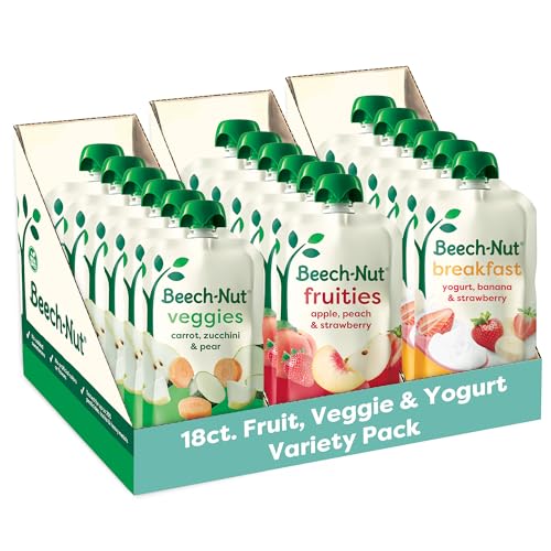 Beech-Nut Baby Food Variety Pack, 18 Pouches, 3.5oz