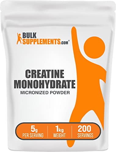 BulkSupplements Creatine Monohydrate Powder – 1kg, Unflavored
