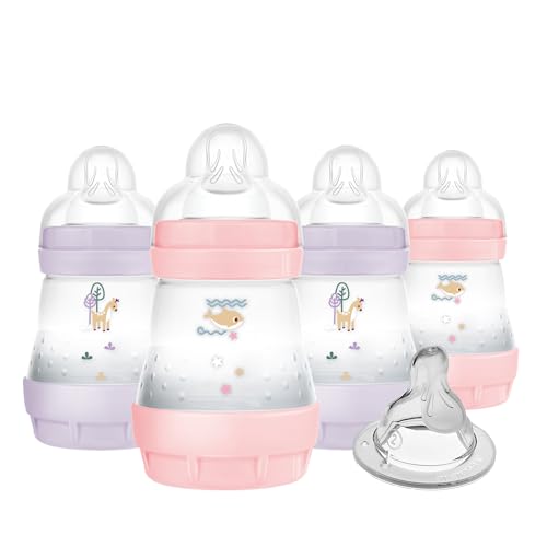 MAM 5oz Anti-Colic Baby Bottles, BPA-Free, 0-3 Months