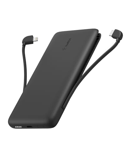 Belkin 10000mAh Portable Charger with Lightning & USB-C Cables