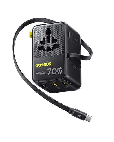 Baseus 70W Universal Travel Adapter with USB-C Fast Charging