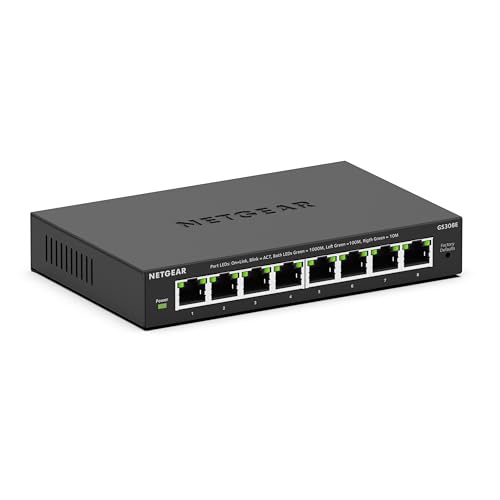 NETGEAR 8-Port Gigabit Ethernet Smart Switch (GS308E)