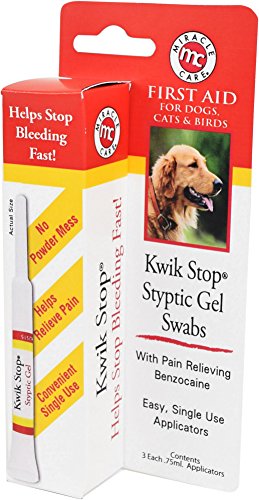 Kwik Stop Styptic Gel Swabs for Pets, 3 Applicators
