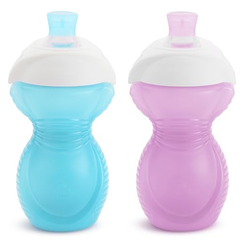 Munchkin Click Lock Sippy Cups, 9oz, 2 Pack, Blue/Purple