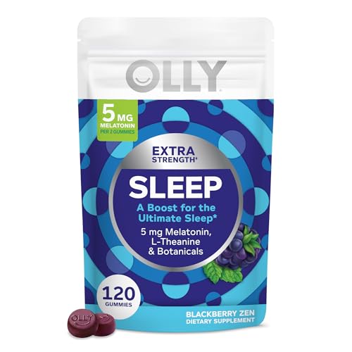 OLLY Extra Strength Sleep Gummies, 5mg Melatonin, 120 Count