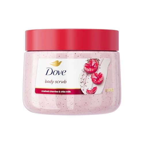 Dove Cherry & Chia Body Scrub, Exfoliates & Nourishes, 15 oz