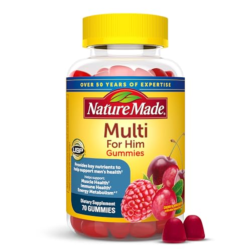 Nature Made Men’s Multivitamin Gummies, Energy Support, 70 Gummies