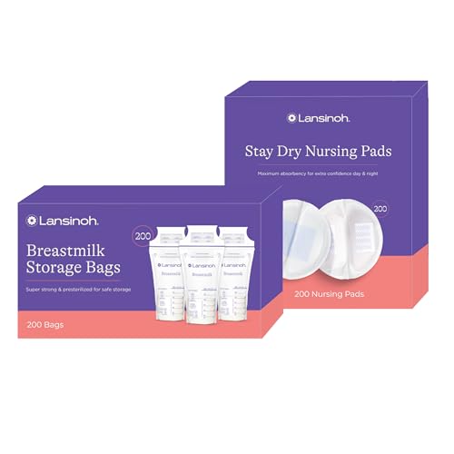 Lansinoh Breastmilk Storage & Nursing Pads, 200 Count Each