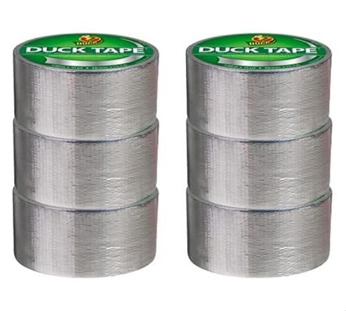 Duck Brand Metallic Chrome Duct Tape, 6-Roll Pack
