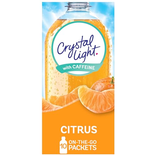 Crystal Light Citrus Caffeine Drink Mix, 10 Packets