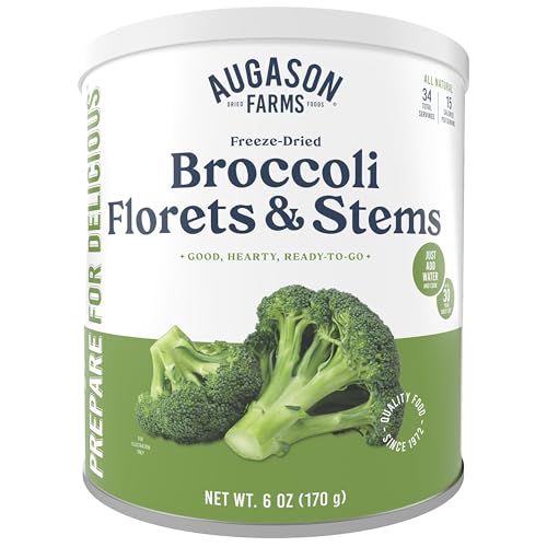 Augason Farms Freeze Dried Broccoli Can, 34 Servings