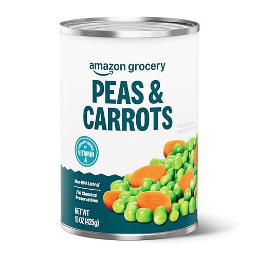 Amazon Canned Peas & Carrots, 15 Oz (Packaging Varies)