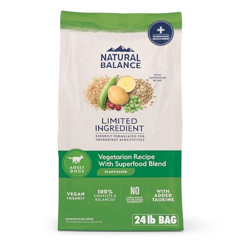 Natural Balance Vegan Dry Dog Food, Plant Protein, 24 lbs