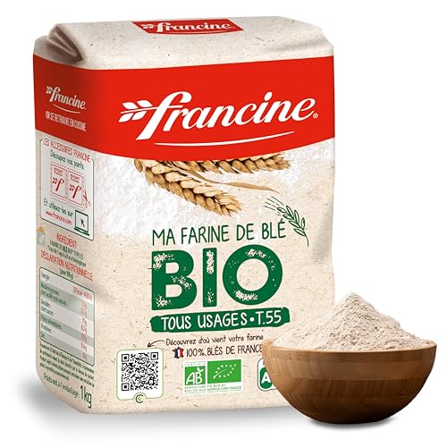 Francine Organic French Wheat Flour, 2.2 lbs (Pack of 2)