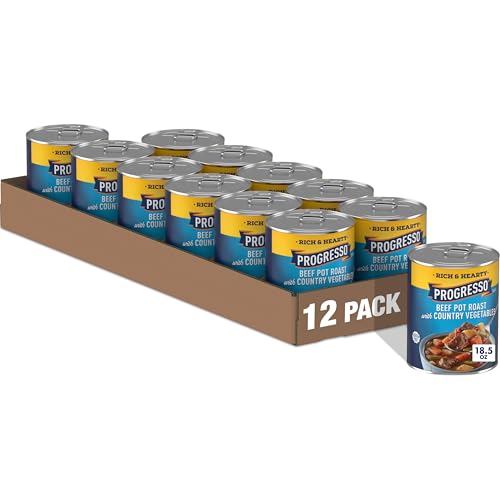 Progresso Beef Pot Roast Soup, Gluten-Free, 18.5 oz, 12-Pack