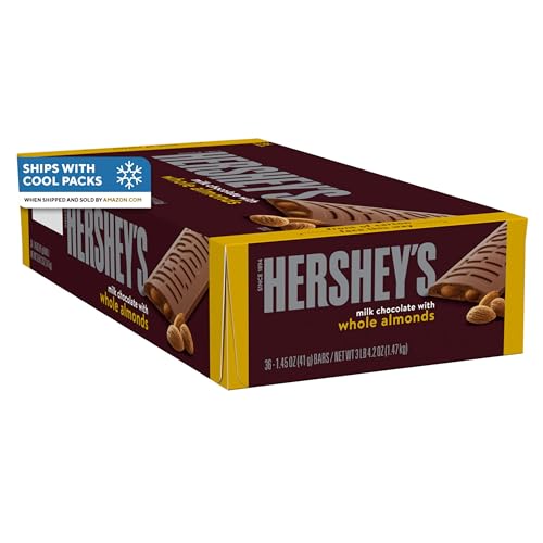 HERSHEY’S Almond Milk Chocolate Bars, 1.45 oz (36 Pack)