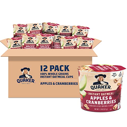 Quaker Apple Cranberry Instant Oatmeal, 1.79oz, 12-Pack