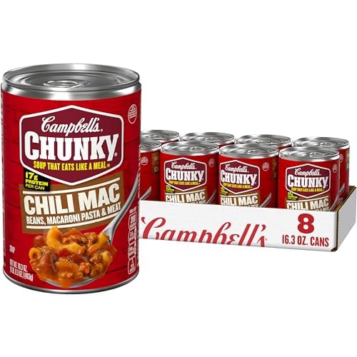 Campbell’s Chunky Chili Mac Soup, 16.3 Oz, 8 Pack
