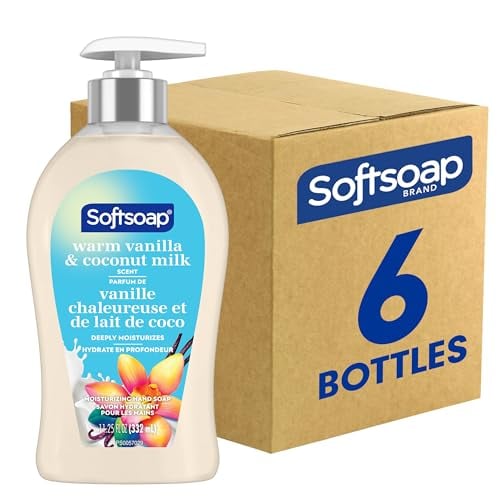 Softsoap Vanilla Coconut Liquid Hand Soap, 11.25 oz, 6-Pack