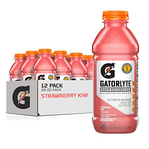 Gatorlyte Strawberry Kiwi Rehydration Drink, 12-Pack, 20 fl oz