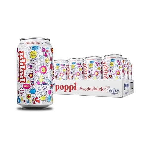 Poppi Punch Prebiotic Soda with Apple Cider Vinegar, 12 Pack