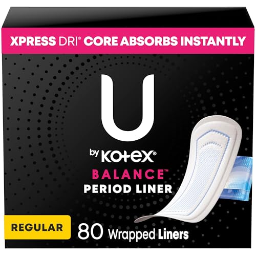 U by Kotex Panty Liners, Regular, 80 Count