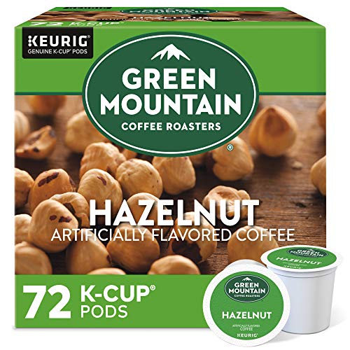 Green Mountain Hazelnut K-Cup Pods, Light Roast, 72 Count