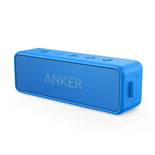 Anker Soundcore 2 Portable Bluetooth Speaker, 24hr Playtime, IPX7, Blue