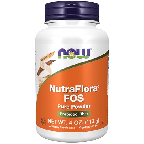 NOW Foods NutraFlora FOS Prebiotic Fiber Powder, 4-Ounce