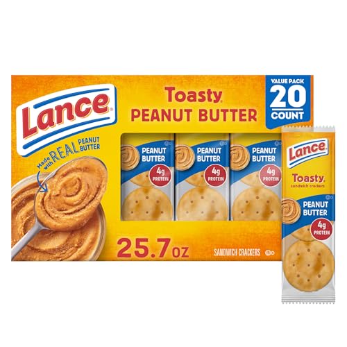 Lance Peanut Butter Sandwich Crackers, 20 Packs, 6 Each