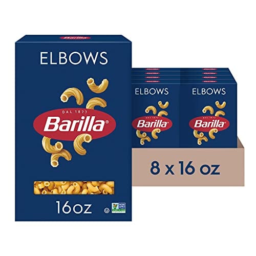 Barilla Elbows Pasta, 16 oz (8 Pack) – Non-GMO, Kosher
