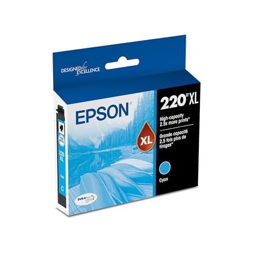 EPSON 220 High Capacity Cyan Ink Cartridge for WF & XP Series