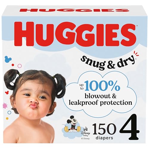 Huggies Snug & Dry Diapers, Size 4, 150 Count